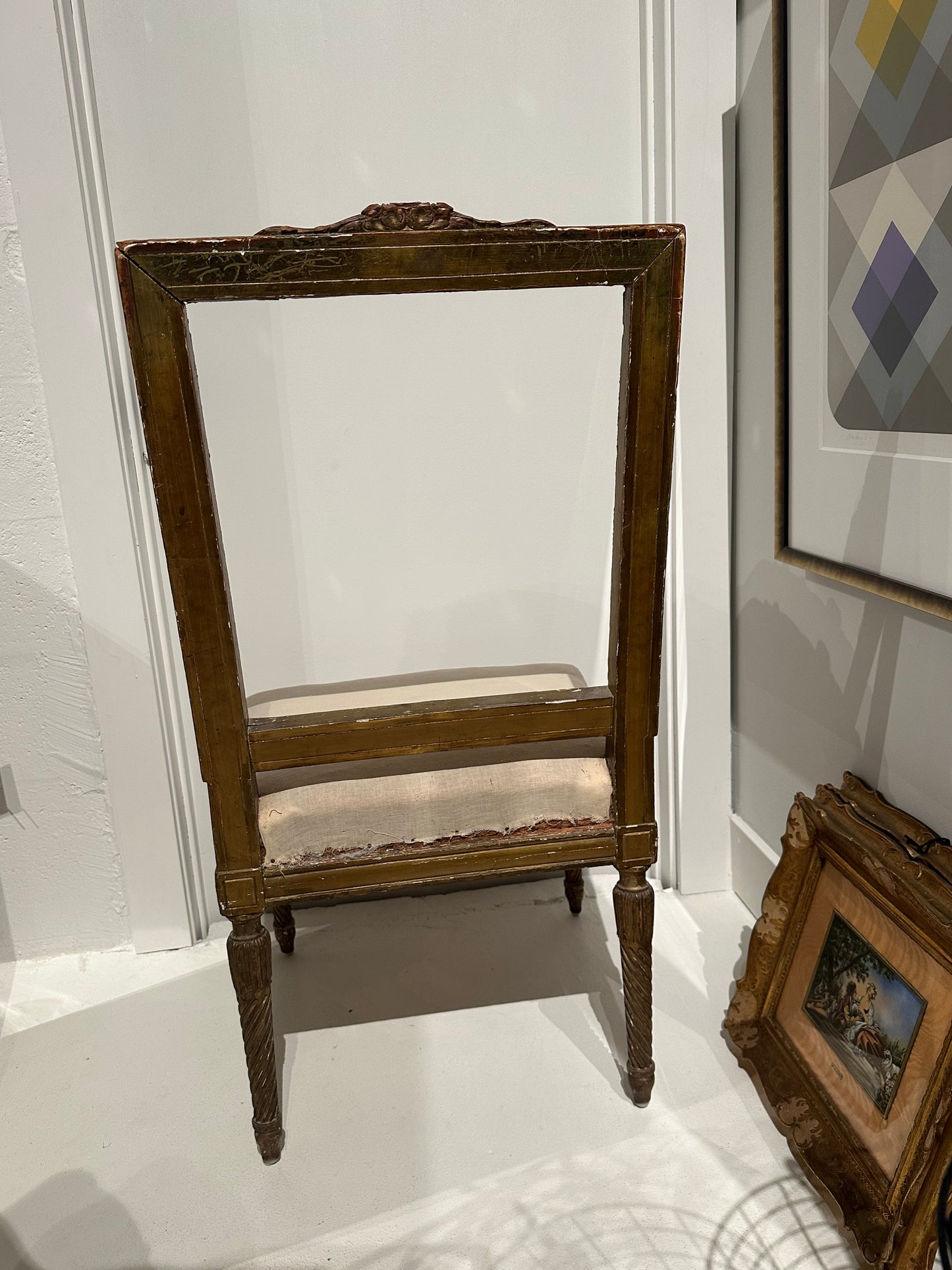 Antique Parcel-Gilt Louis XVI Side Chair, A Pair image