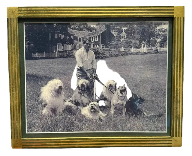 Vintage Deco-Style 22K gold Hand-Made Wood Photo Frame, 8" x 10"