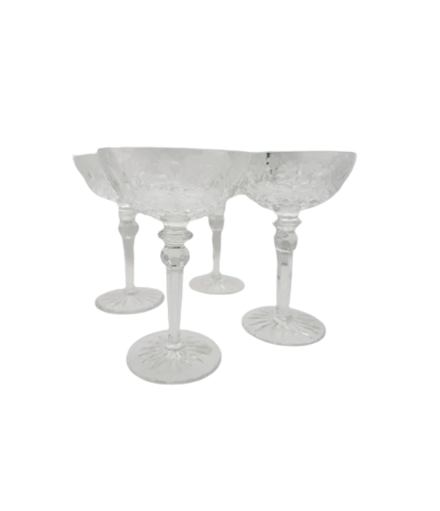 Vintage Champagne or Sherbert Glasses, Set of 4