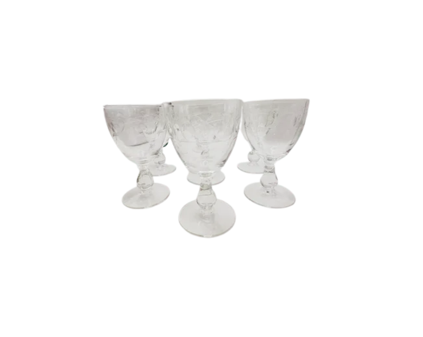 Vintage Heisey Water Goblet, 1940s, Set of 6