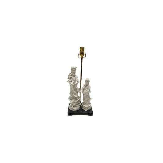 Vintage Blanc de Chine Style Table Lamp, Newly Rewired image