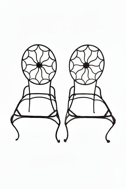 Vintage Wrought Regency Chairs, a Pair  image