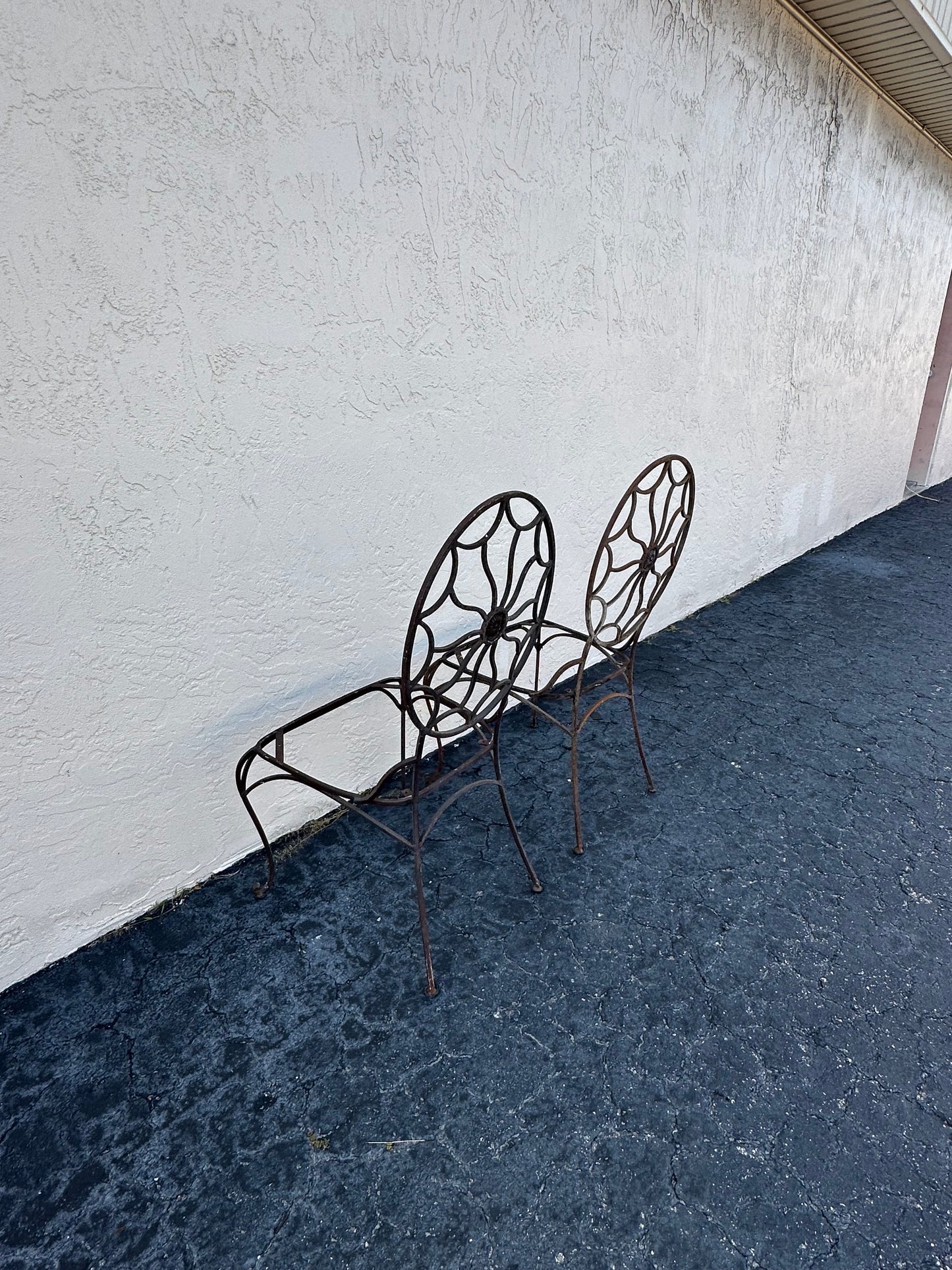 Vintage Wrought Regency Chairs, a Pair  image
