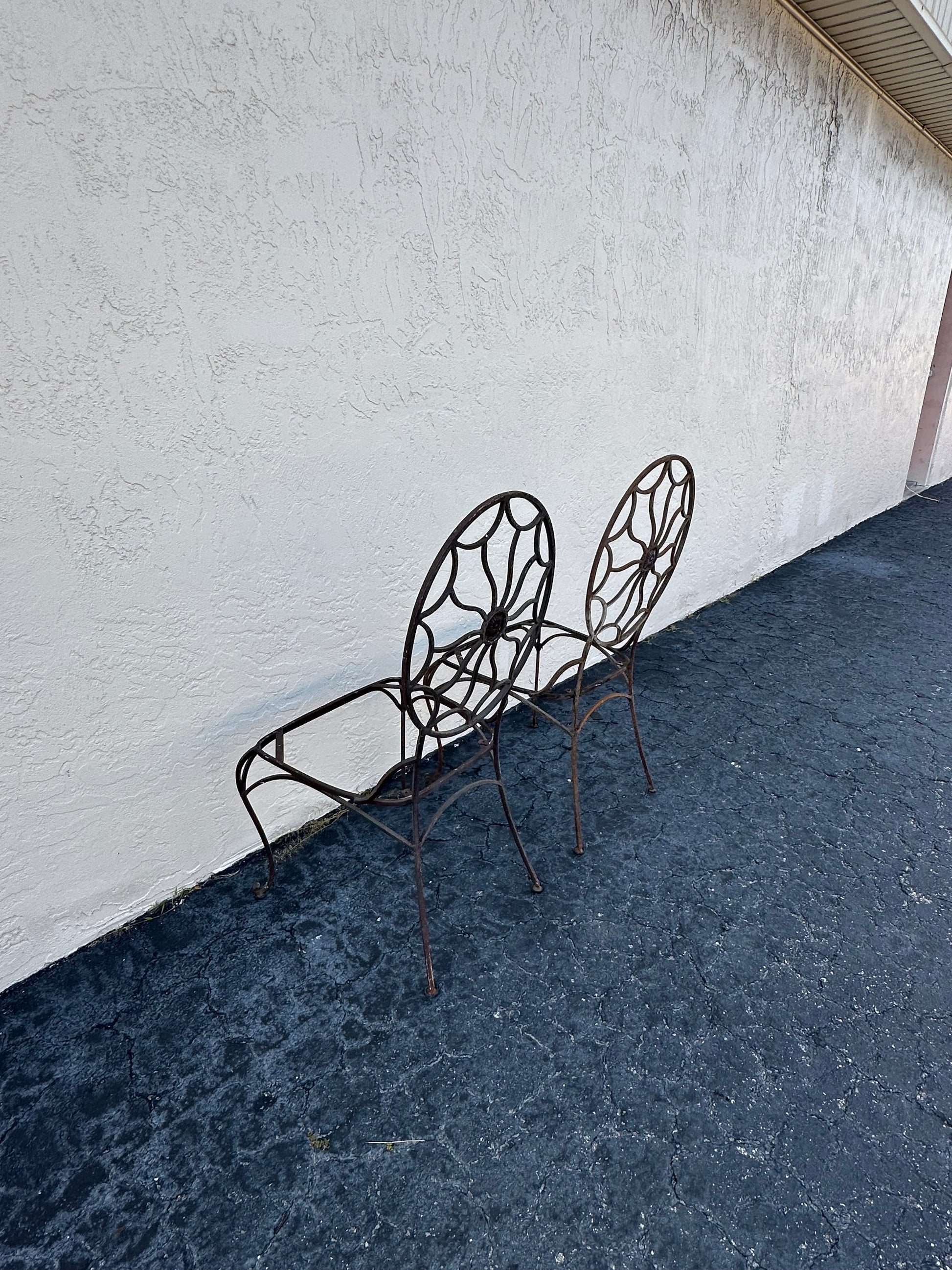 Vintage Wrought Regency Chairs, a Pair  image