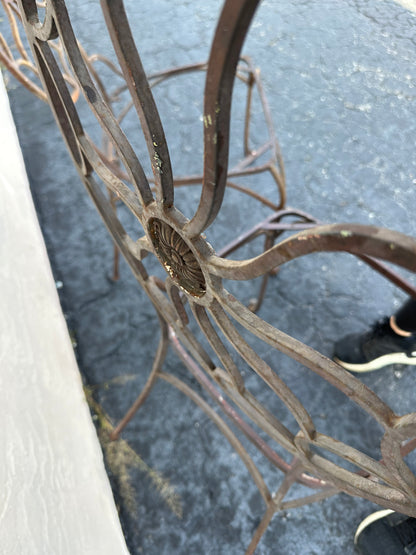Vintage Wrought Regency Chairs, a Pair  image