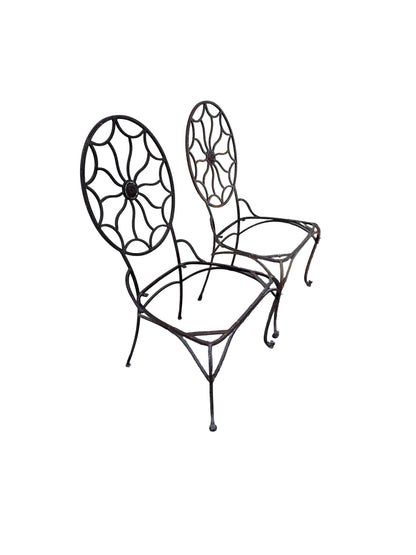 Vintage Wrought Regency Chairs, a Pair  image