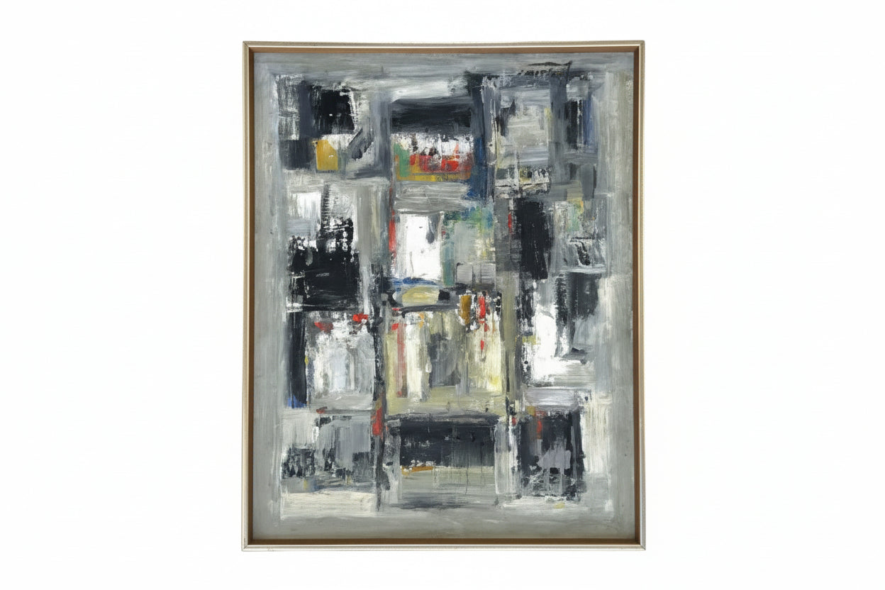 MCM Abstract Painting, Oil on Canvas image