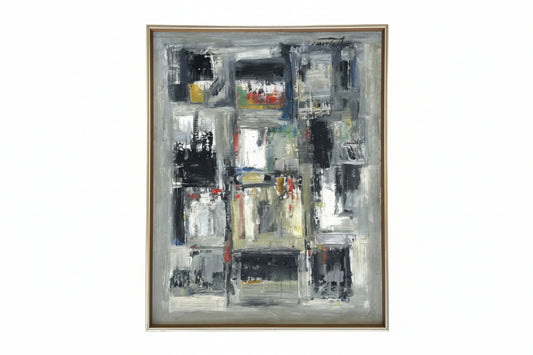 MCM Abstract Painting, Oil on Canvas image