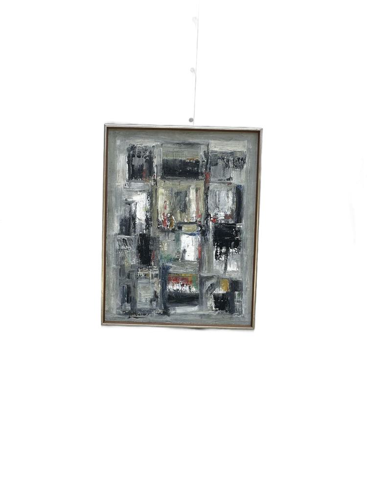 MCM Abstract Painting, Oil on Canvas image