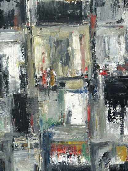 MCM Abstract Painting, Oil on Canvas image
