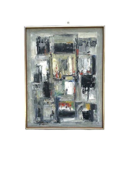 MCM Abstract Painting, Oil on Canvas image