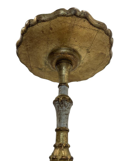 Vintage Florentine Side Table in Gilded Wood With White Accents image