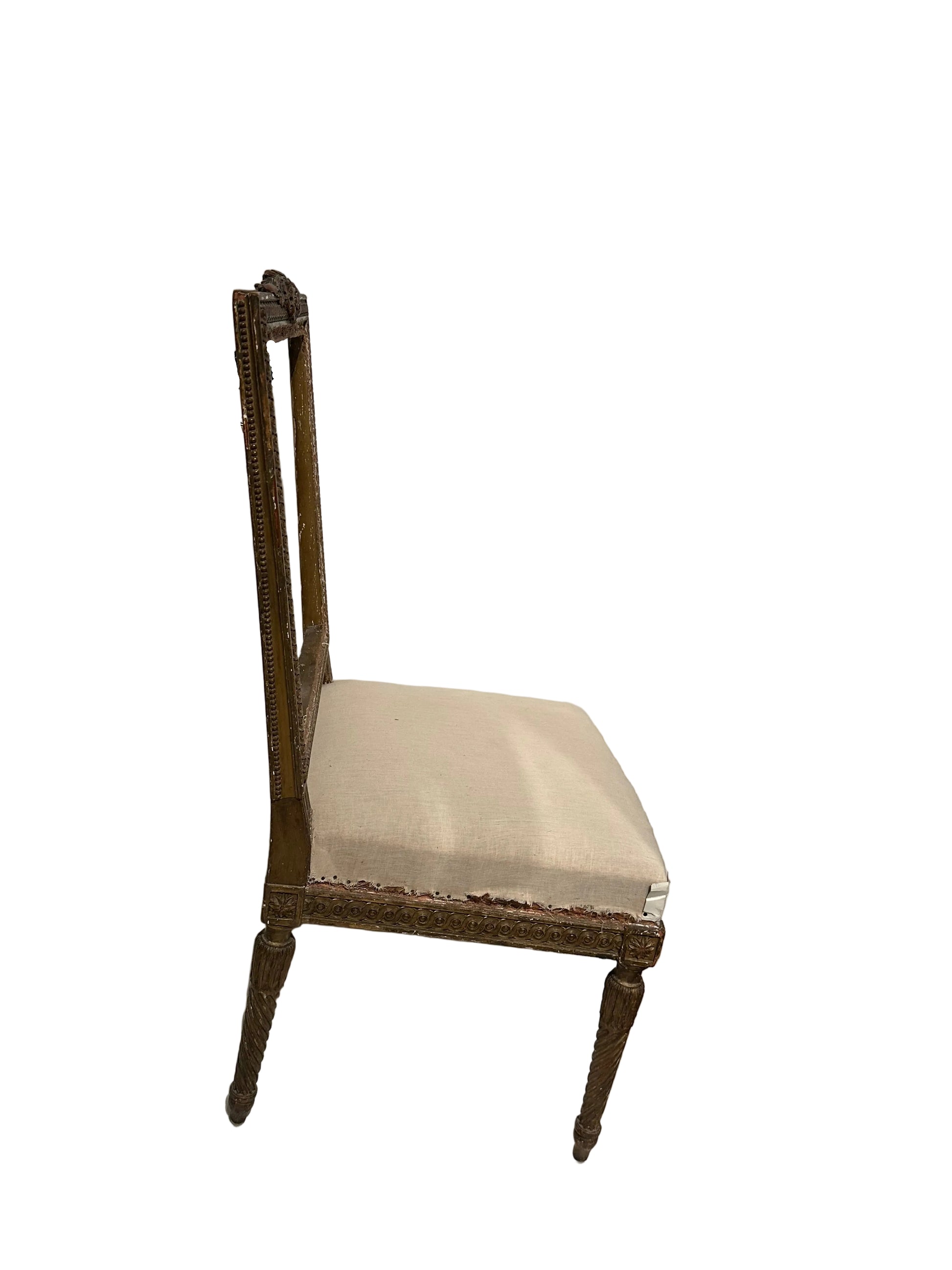 Antique Parcel-Gilt Louis XVI  Side Chair, A Pair image