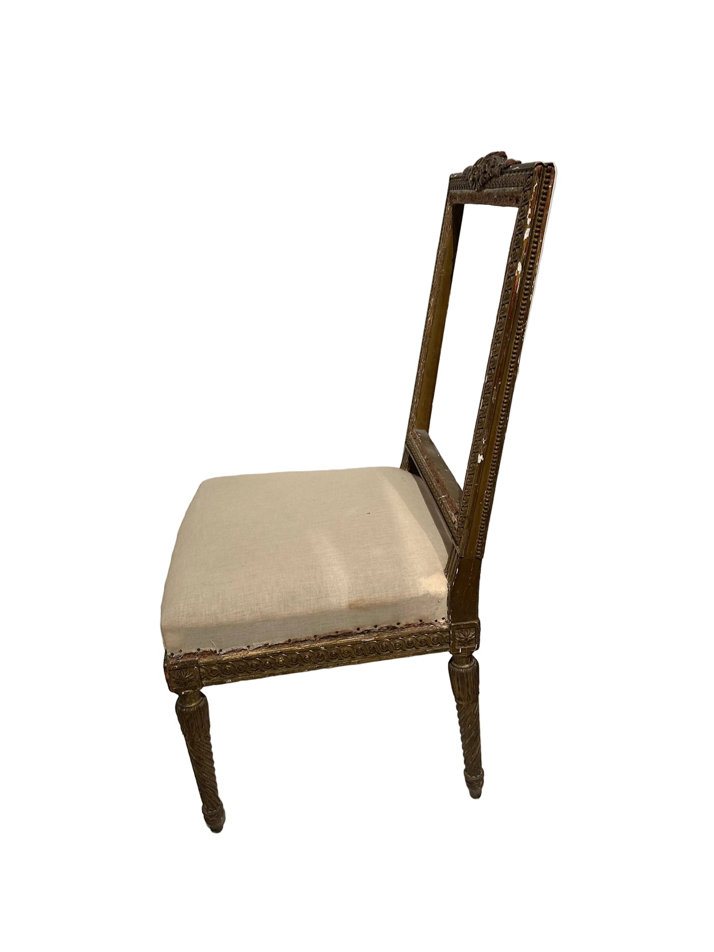 Antique Parcel-Gilt Louis XVI  Side Chair, A Pair image