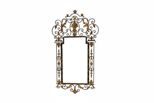 Vintage Monumental La Barge Wrought Iron Mirror image
