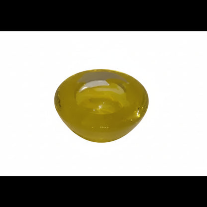 Citron-yellow Murano-style art glass bowl viewed from the side