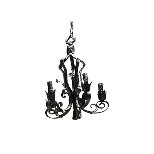 Vintage Wrought Iron Petite Chandelier image