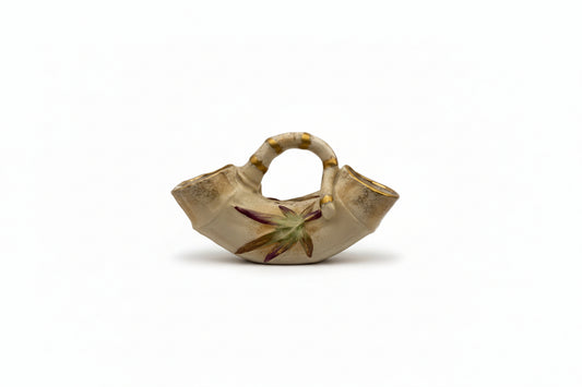 Vintage Ceramic Bamboo Double Ended Vase, Bentwood