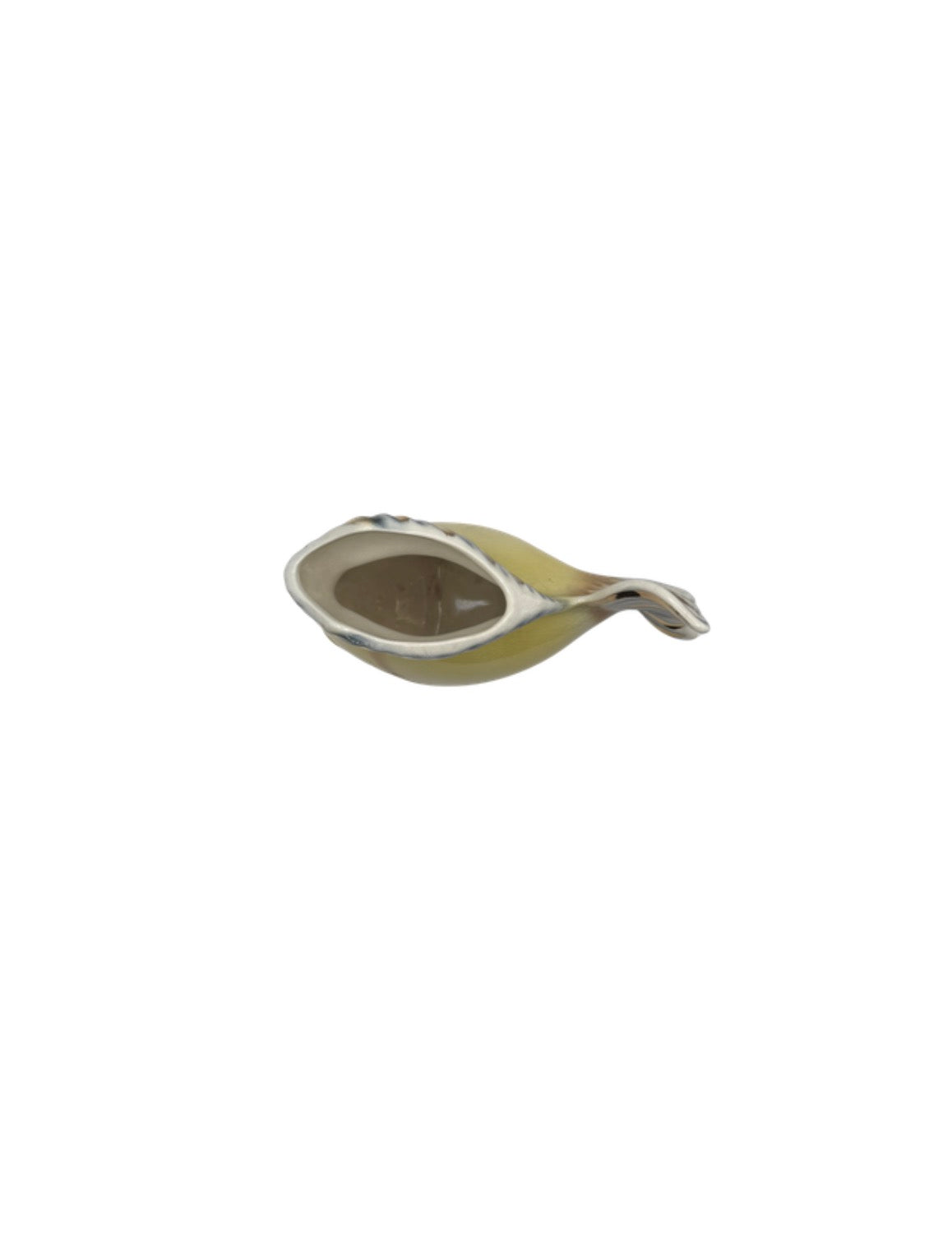 Top view of the Royal Copley fish cachepot showing the open planter mouth along the fish's back