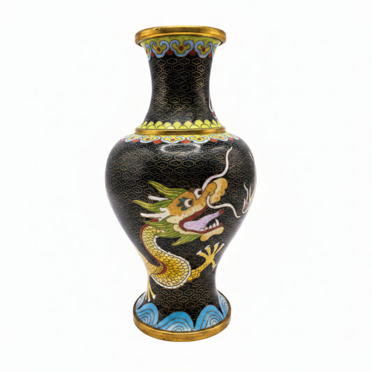 Vintage Cloisonne Dragon Vase