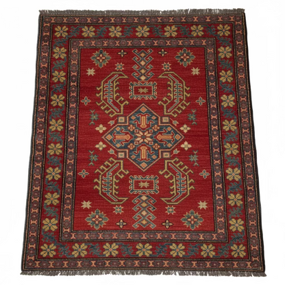 Vintage Red Kazak Area Rug