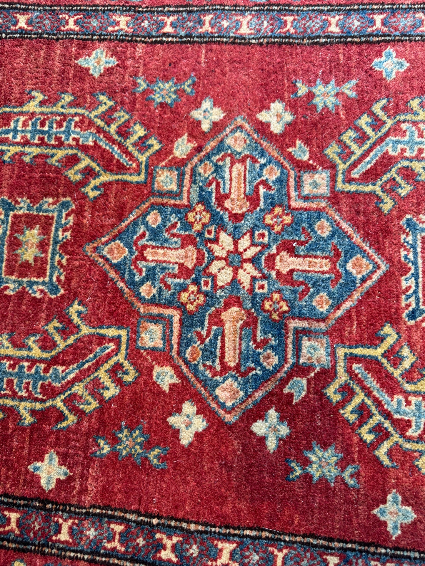Vintage Red Kazak Area Rug