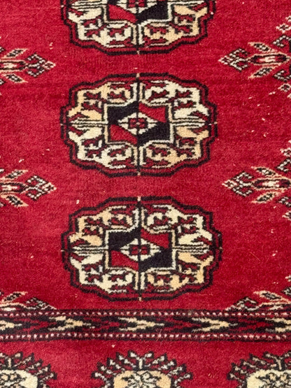 Vintage Red Bokhara Rug