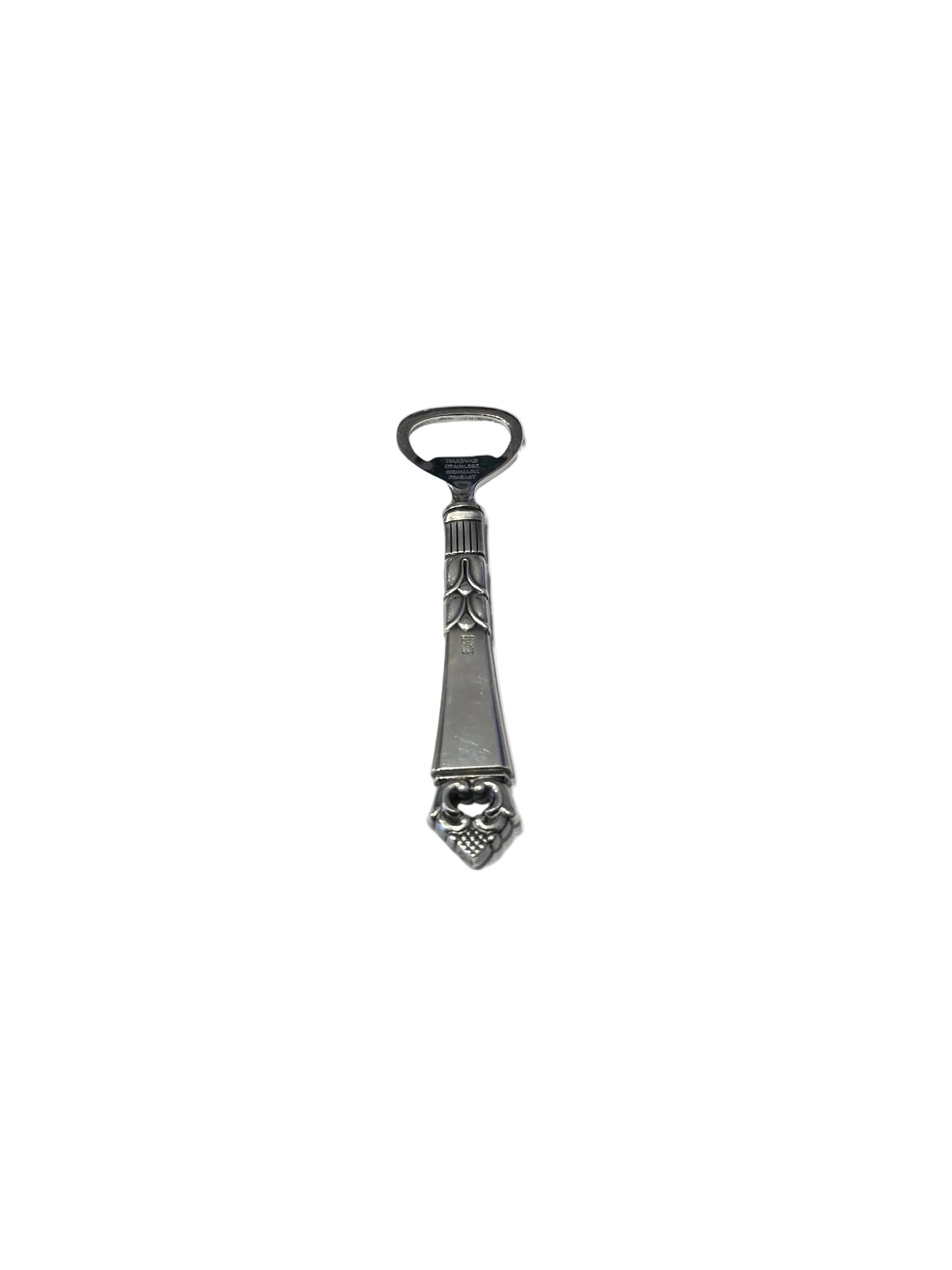 Reverse of the Danish bottle opener showing Frigast Denmark maker's marks