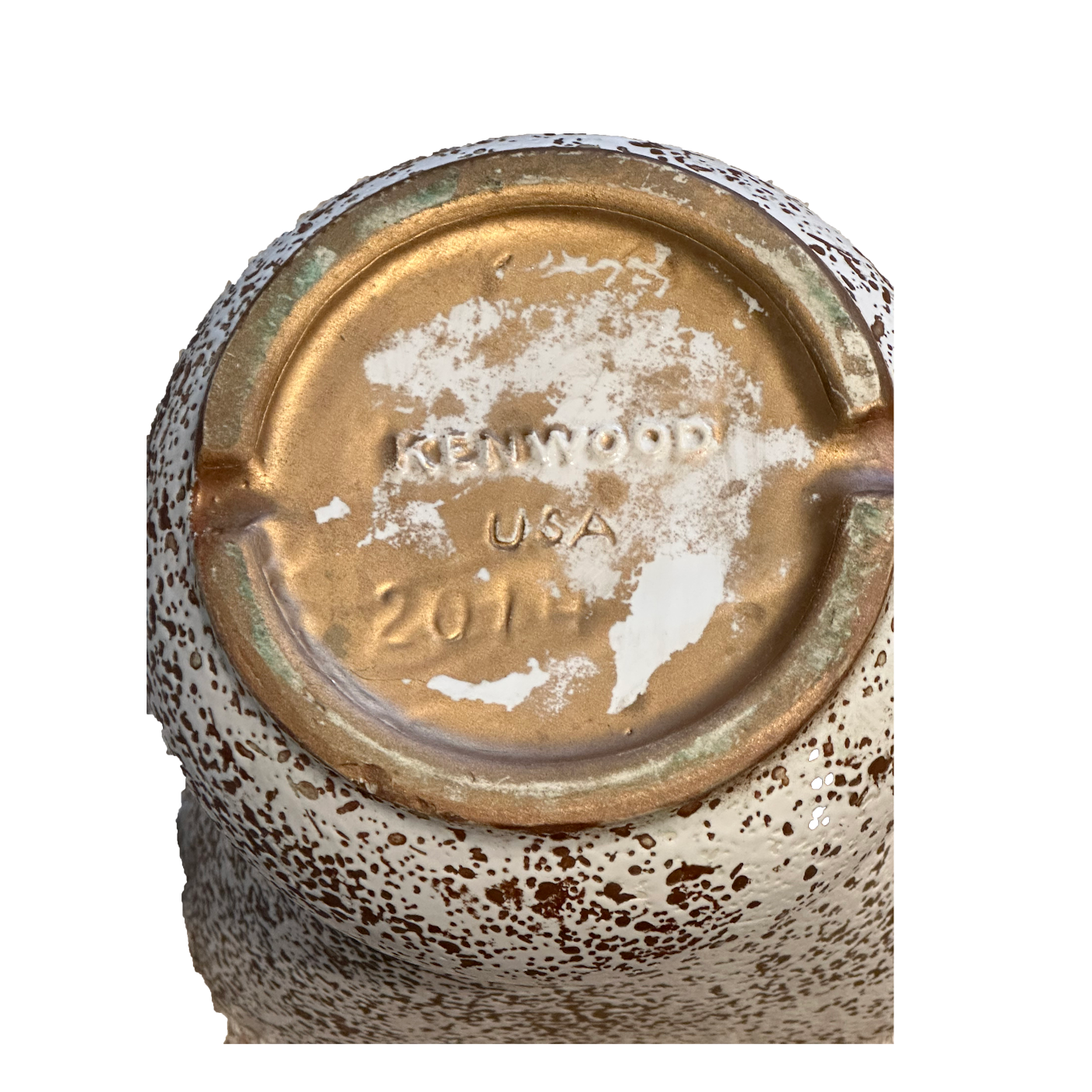 Underside of the vase showing the embossed Kenwood USA maker's mark