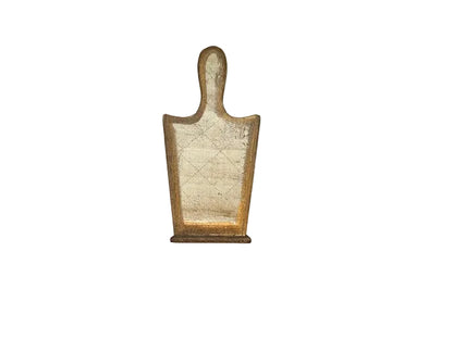 Side-back view of Florentine letter holder, cream panel with gilt trim