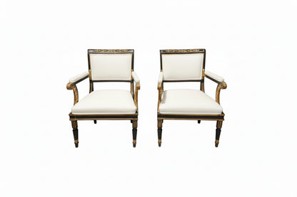 Regency Style Arm Chairs, Pair