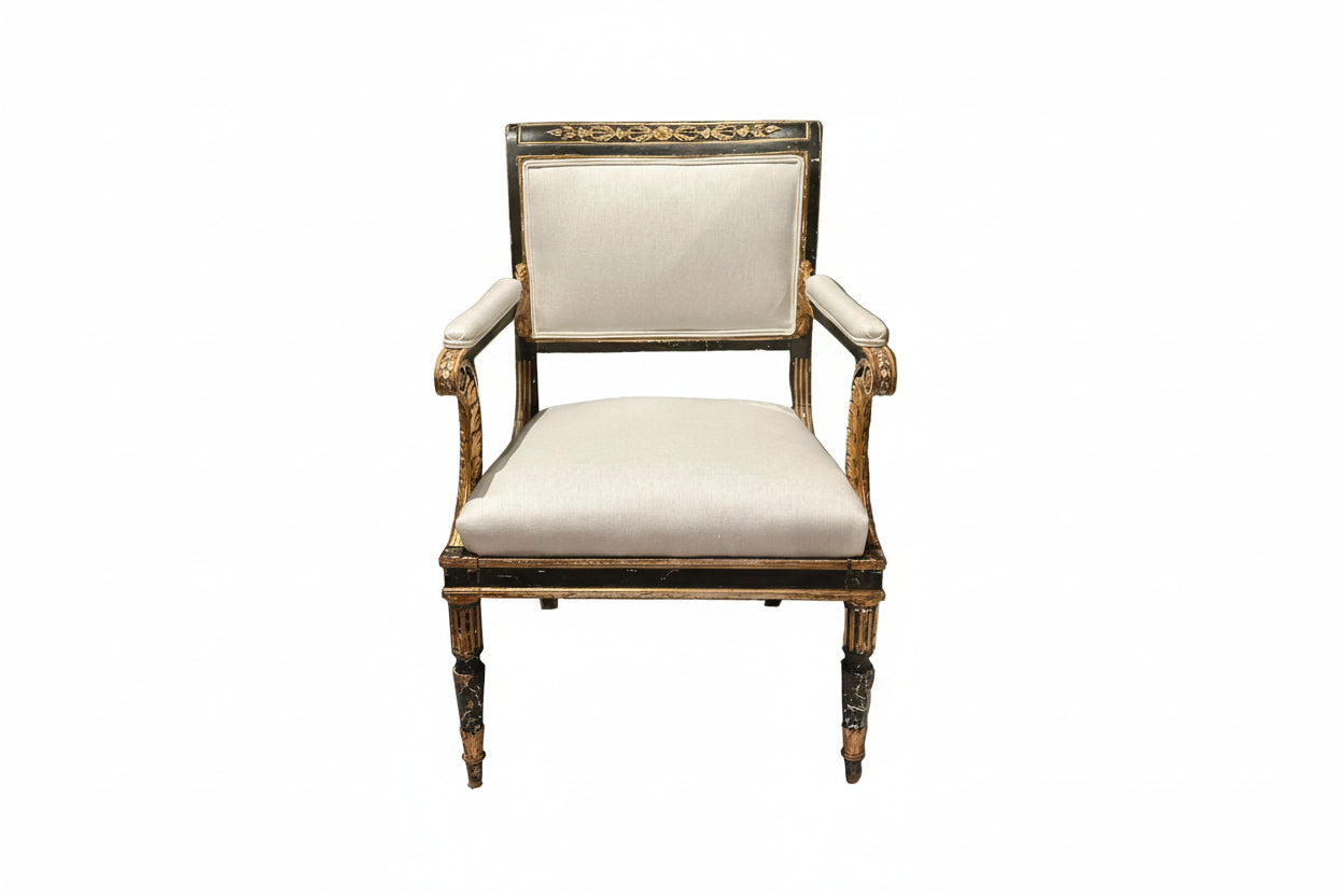 Regency Style Arm Chairs, Pair