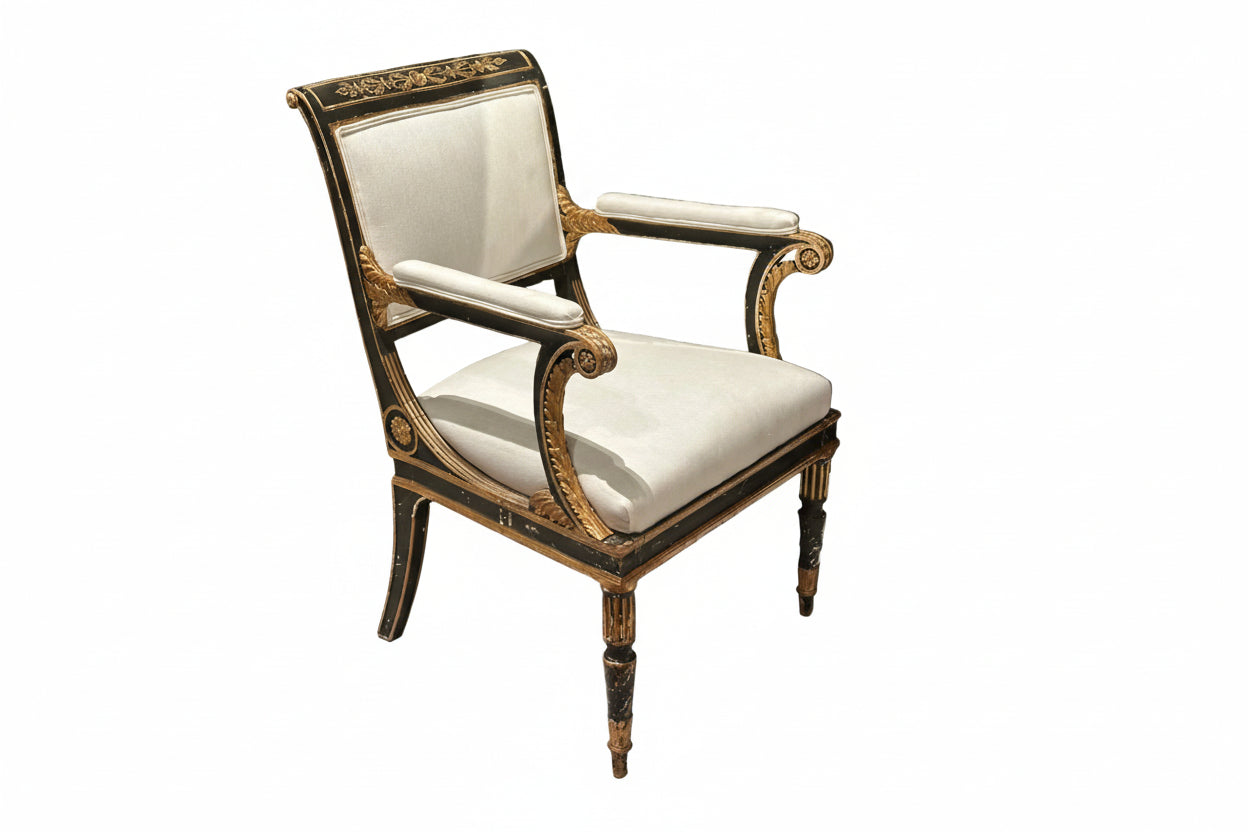 Regency Style Arm Chairs, Pair