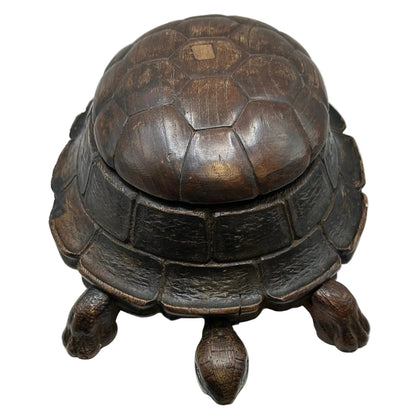 Antique Carved Turtle Cuspidor