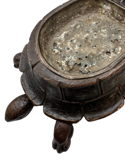 Antique Carved Turtle Cuspidor