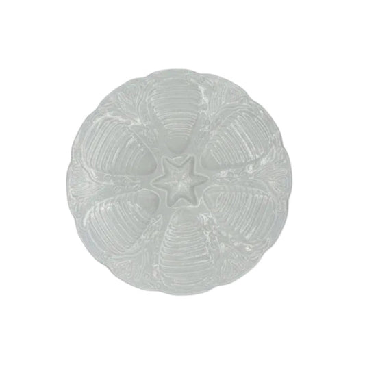 Vintage French Porcelain Oyster Serving Dish