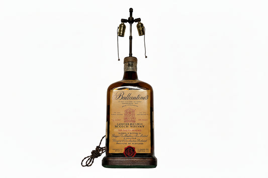 Vintage Ballantines Whiskey Lamp, Single
