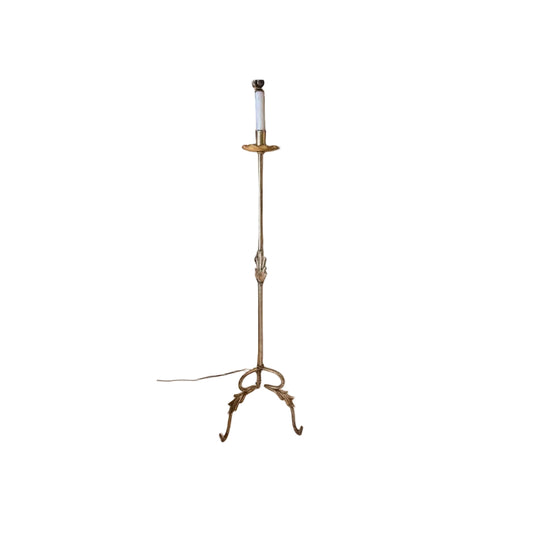 MCM Hollywood Regency Gilt Floor Lamp