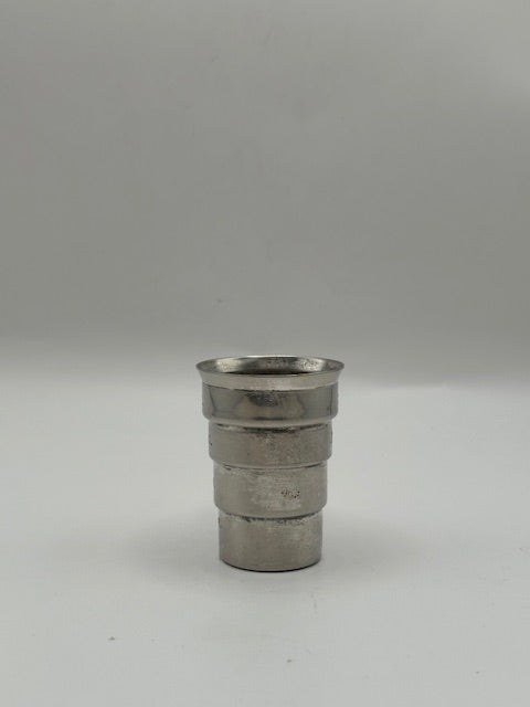 Vintage Art Deco silver-plate cocktail jigger, plain reverse side of the stepped tiered measure