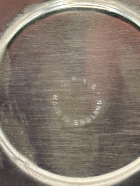 Close-up of underside hallmark stamped Made in England