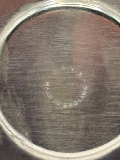 Close-up of underside hallmark stamped Made in England