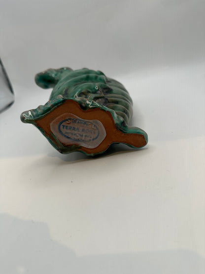 Vintage Deco Leaf Ceramic Vase, 1940's