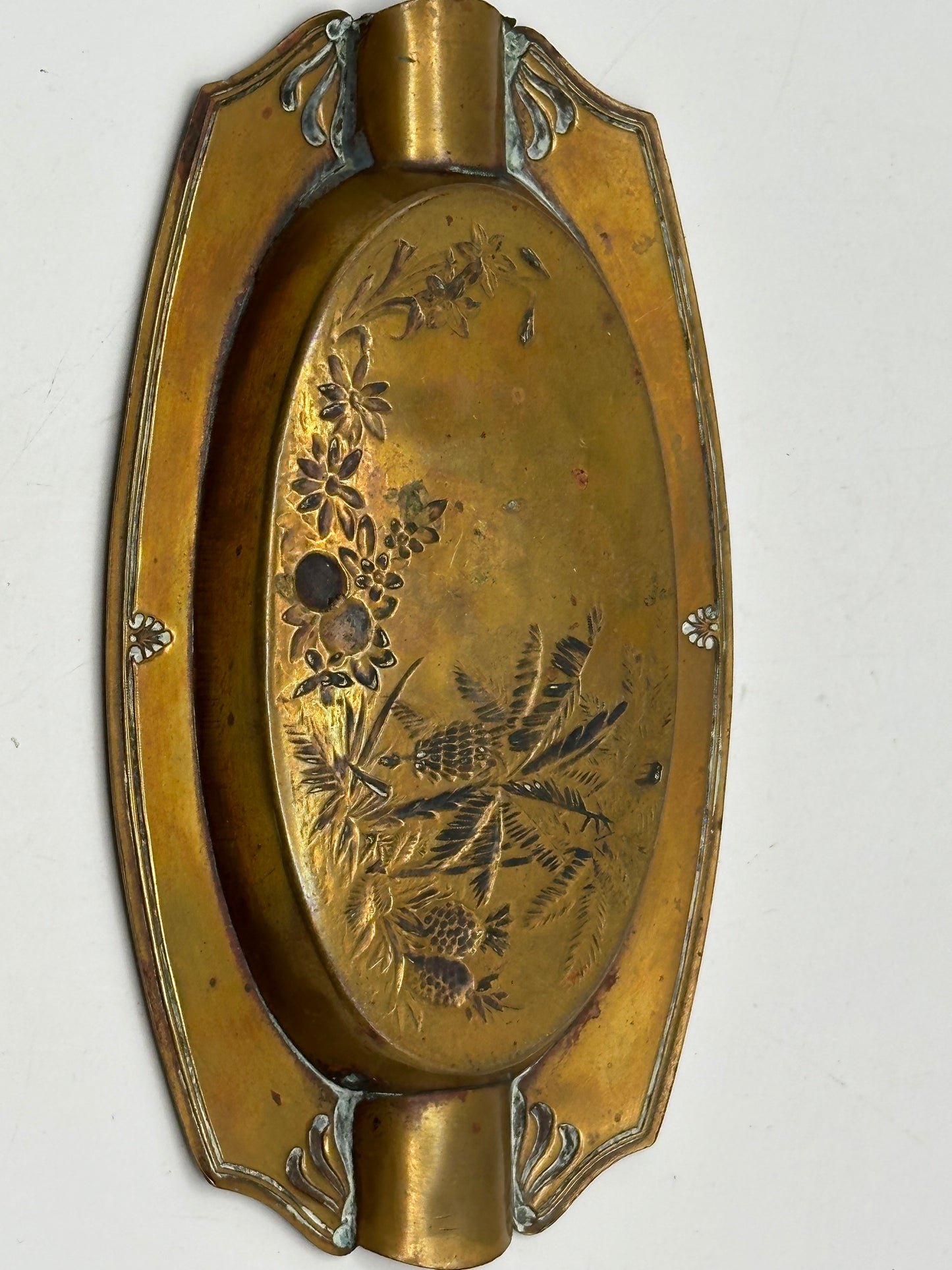 Art Nouveau Brass Ashtray
