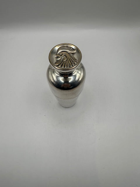 Napier silver plate cocktail shaker, upright full-length view