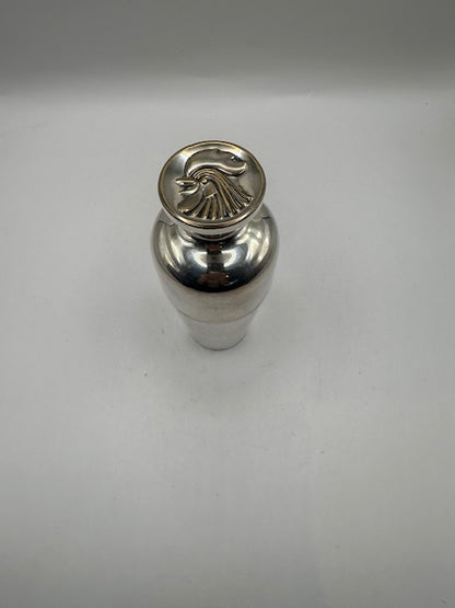 Napier silver plate cocktail shaker, upright full-length view