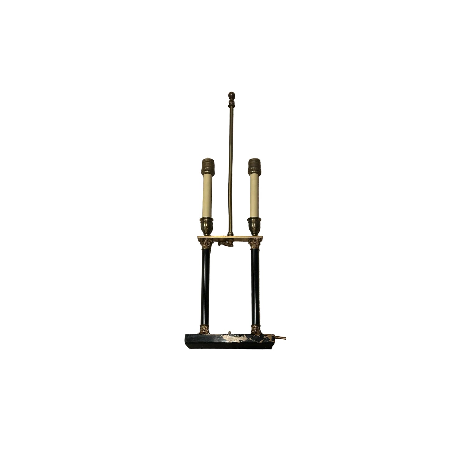 Vintage French Bouillotte Style Candlestick Table Lamp, Single