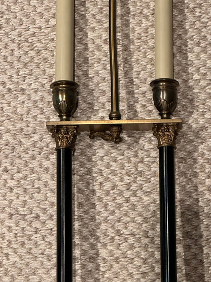 Vintage French Bouillotte Style Candlestick Table Lamp, Single