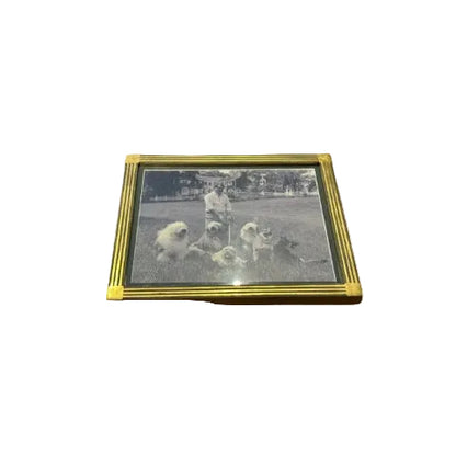 Vintage Deco-Style 22K gold Hand-Made Wood Photo Frame, 8" x 10"