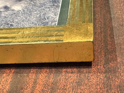 Vintage Deco-Style 22K gold Hand-Made Wood Photo Frame, 8" x 10"