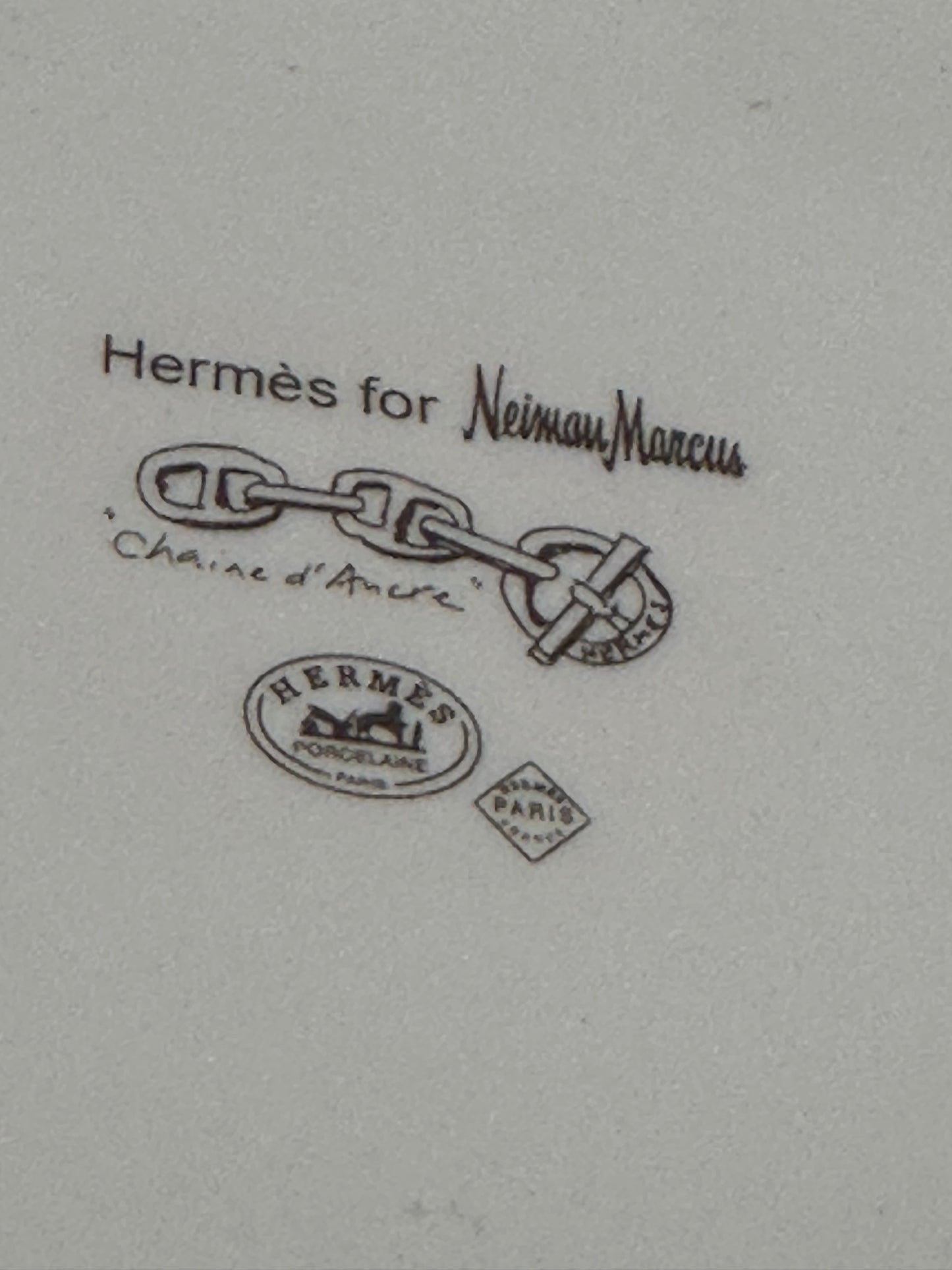 Hermes Vintage Porcelain Petite Tray, for Neiman Marcus